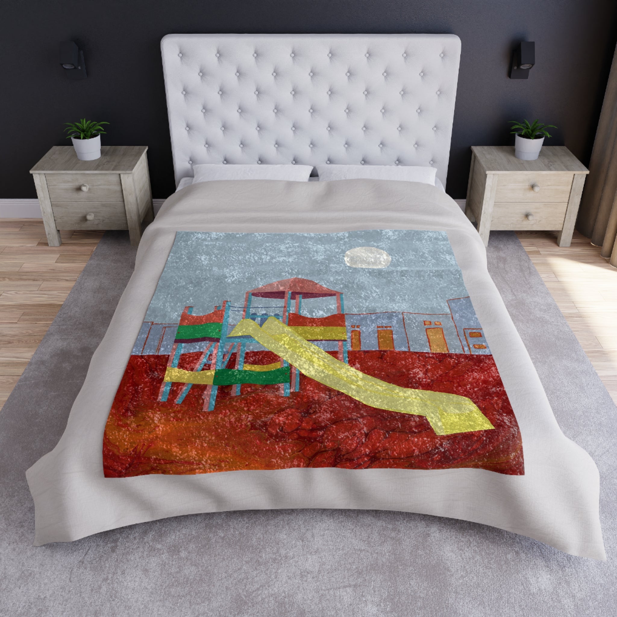 The Playground Crushed Velvet Blanket-4