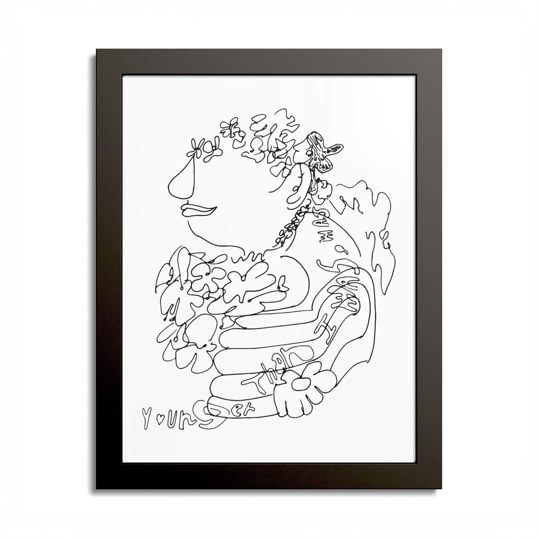 Oh to Be Young Again Colorable Framed Print-3