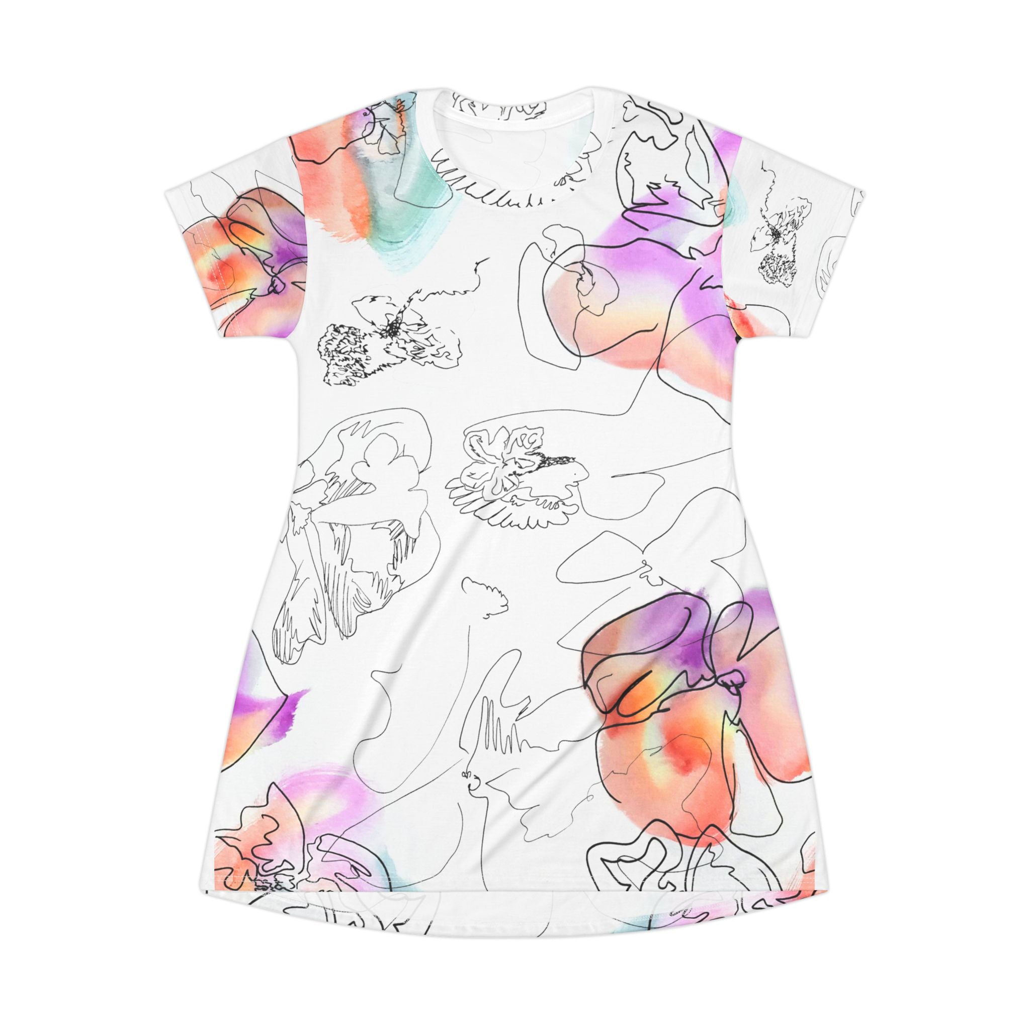 Daydream T-Shirt Dress (AOP)-1