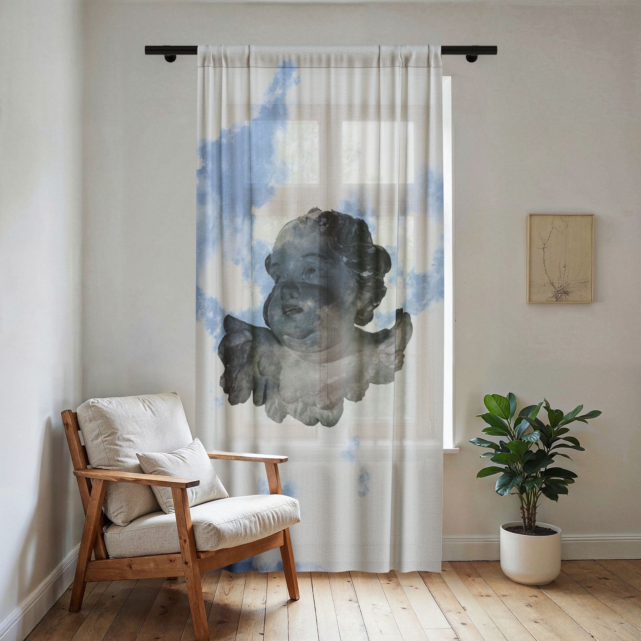 Peace On Earth Sheer Window Curtain