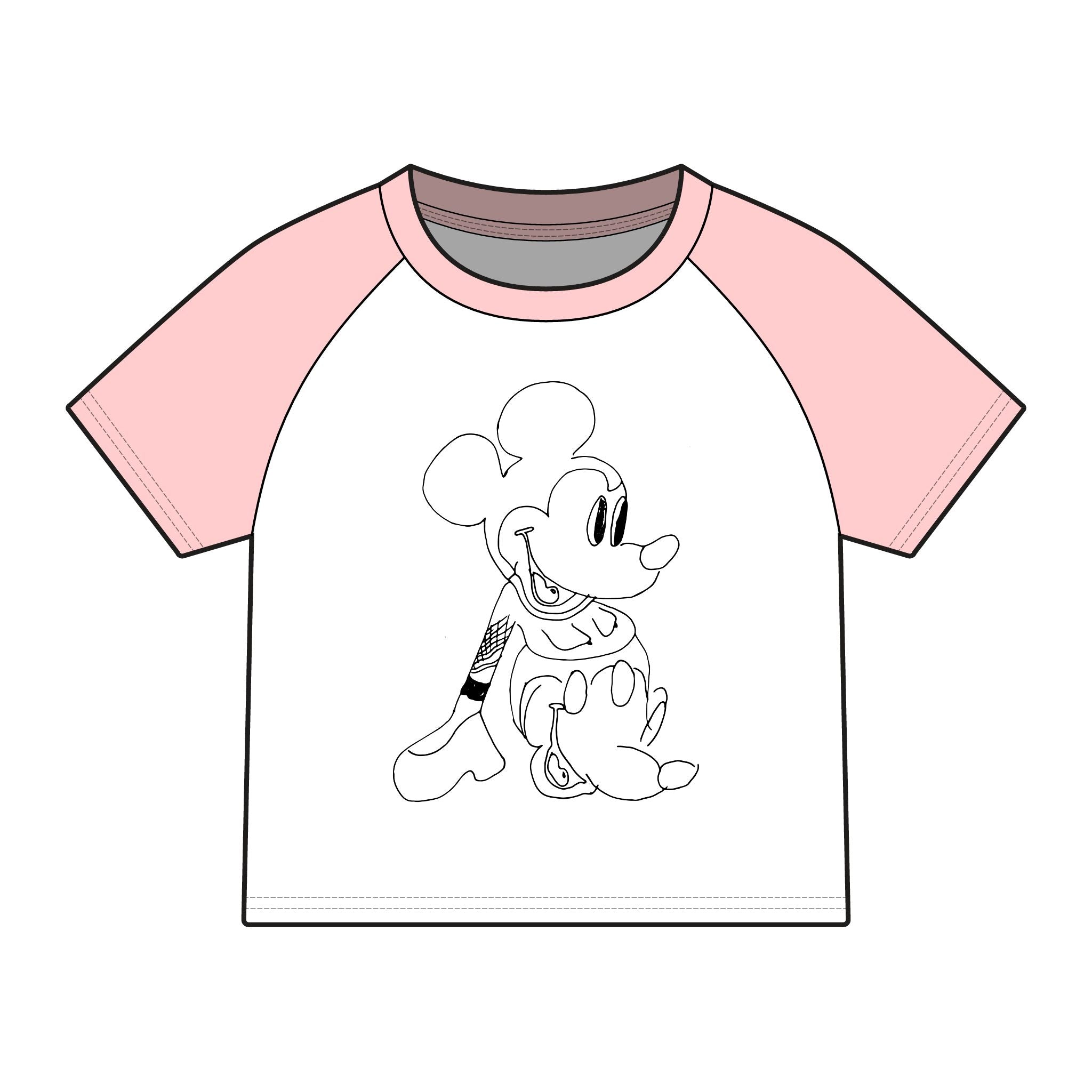 Child Star Women's Micro Rib Raglan Baby Tee