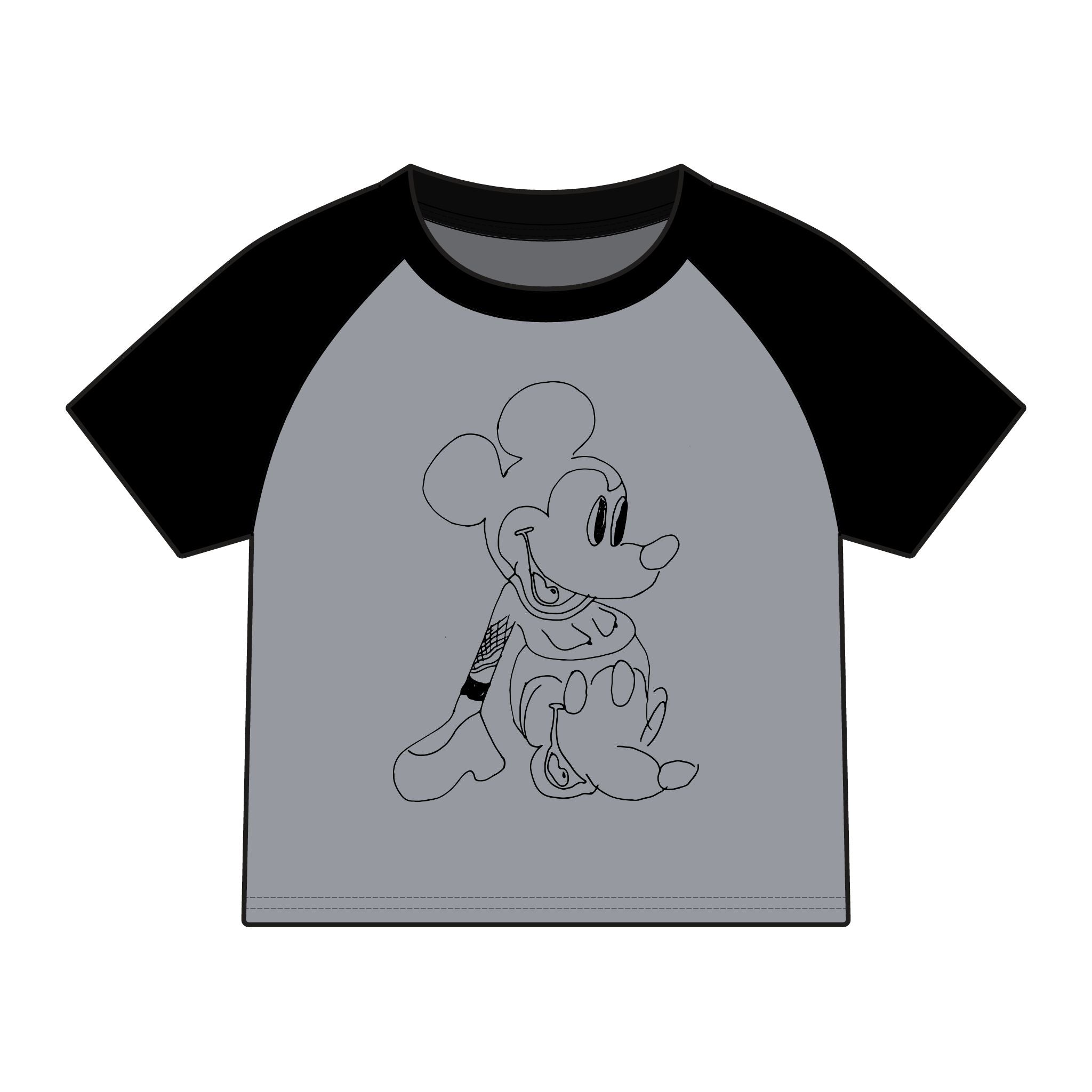 Child Star Women's Micro Rib Raglan Baby Tee-2