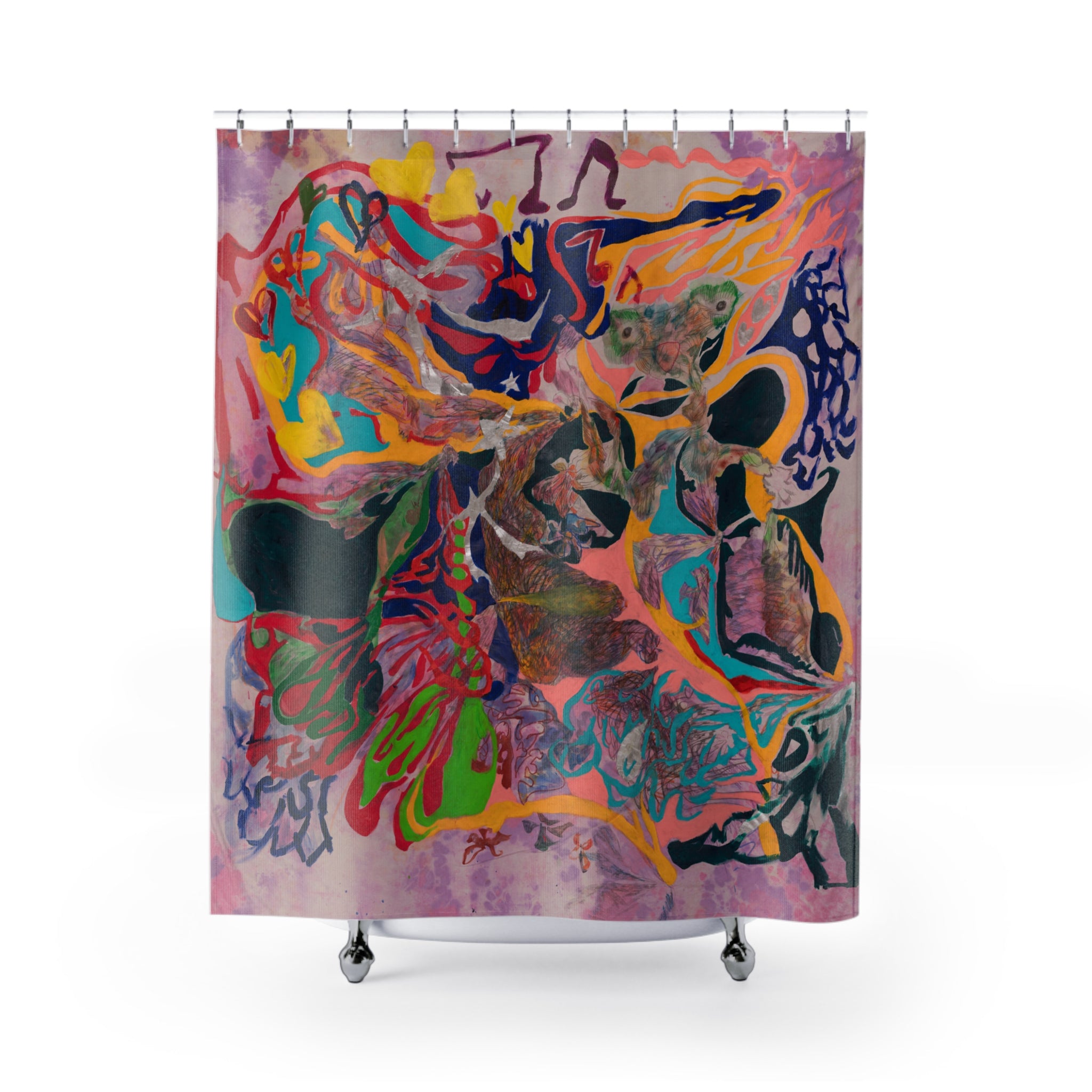 Mantis Mania Shower Curtain-2