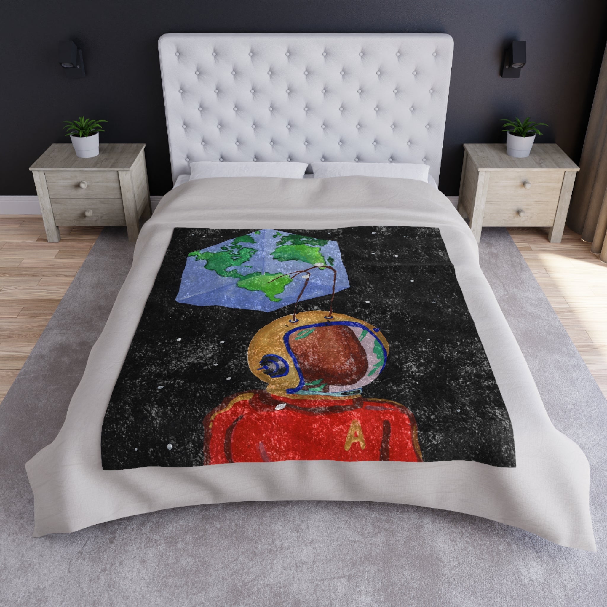 Space Ant Crushed Velvet Blanket