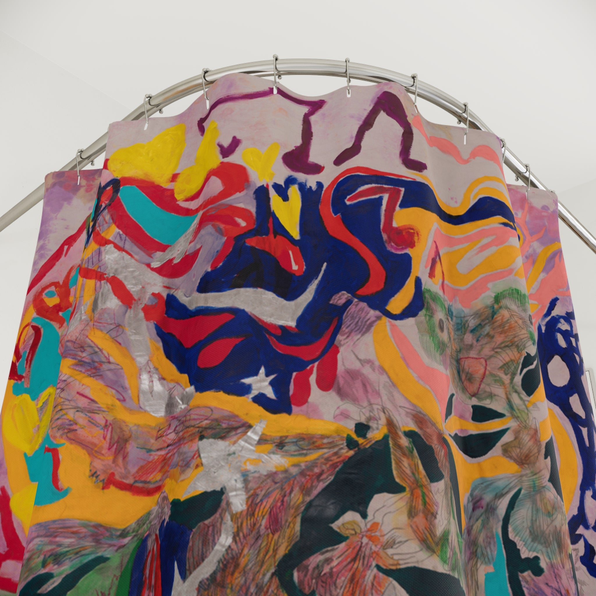 Mantis Mania Shower Curtain-3