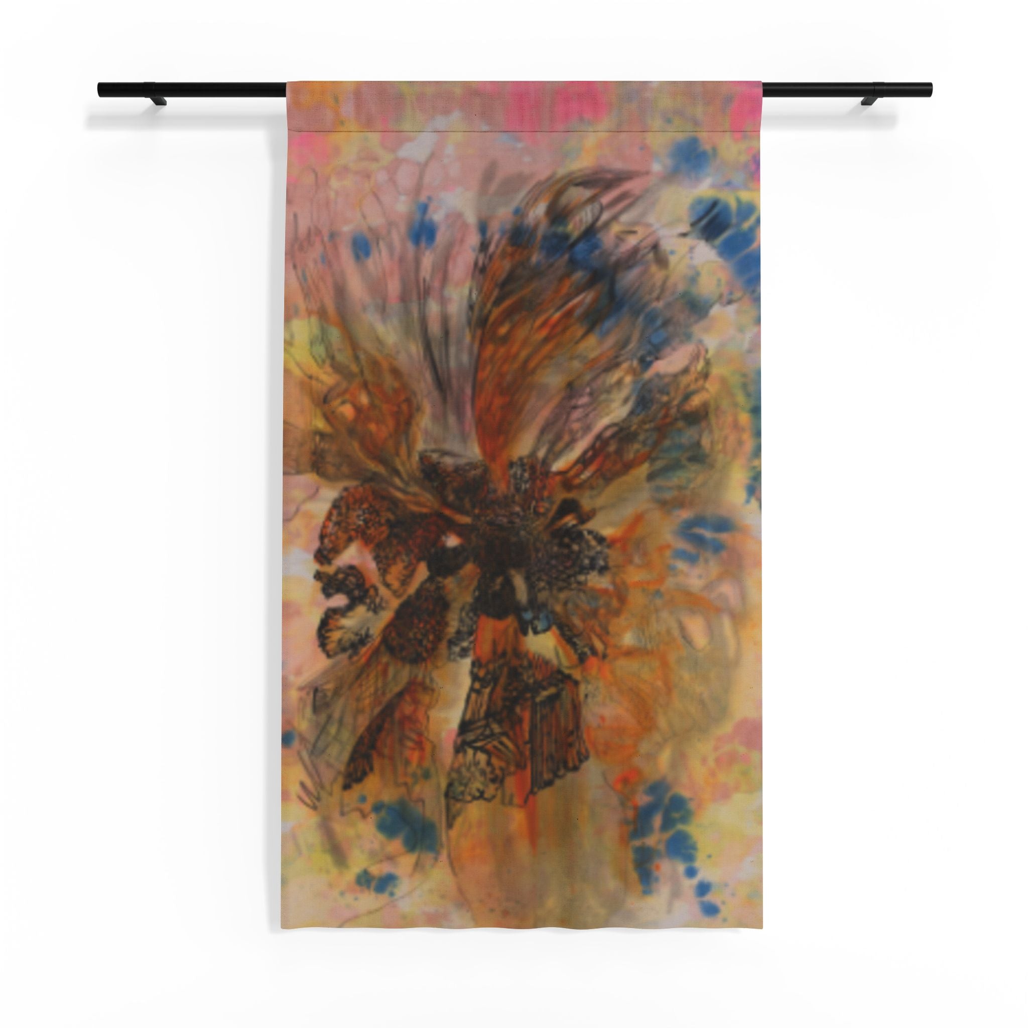 Showy Sunflower Sheer Window Curtain-2